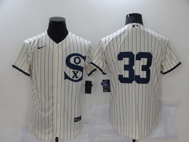 Men Chicago White Sox #33 No Name Cream stripe Dream version Elite Nike 2021 MLB Jerseys->chicago white sox->MLB Jersey